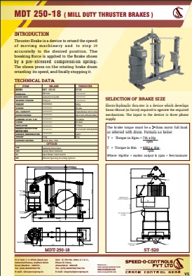EOT crane brake supplier Chennai