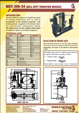 EOT crane brake supplier Chennai